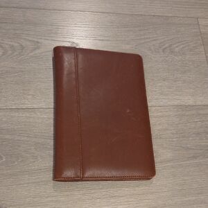 Cutter & Buck Brown Leather Pad Notebook Multiplan w/ pen holder